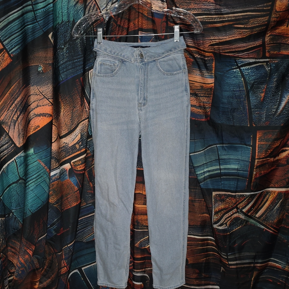 Hollister Light Blue High Rise Women's Jeans Size 00R (Travis-13)